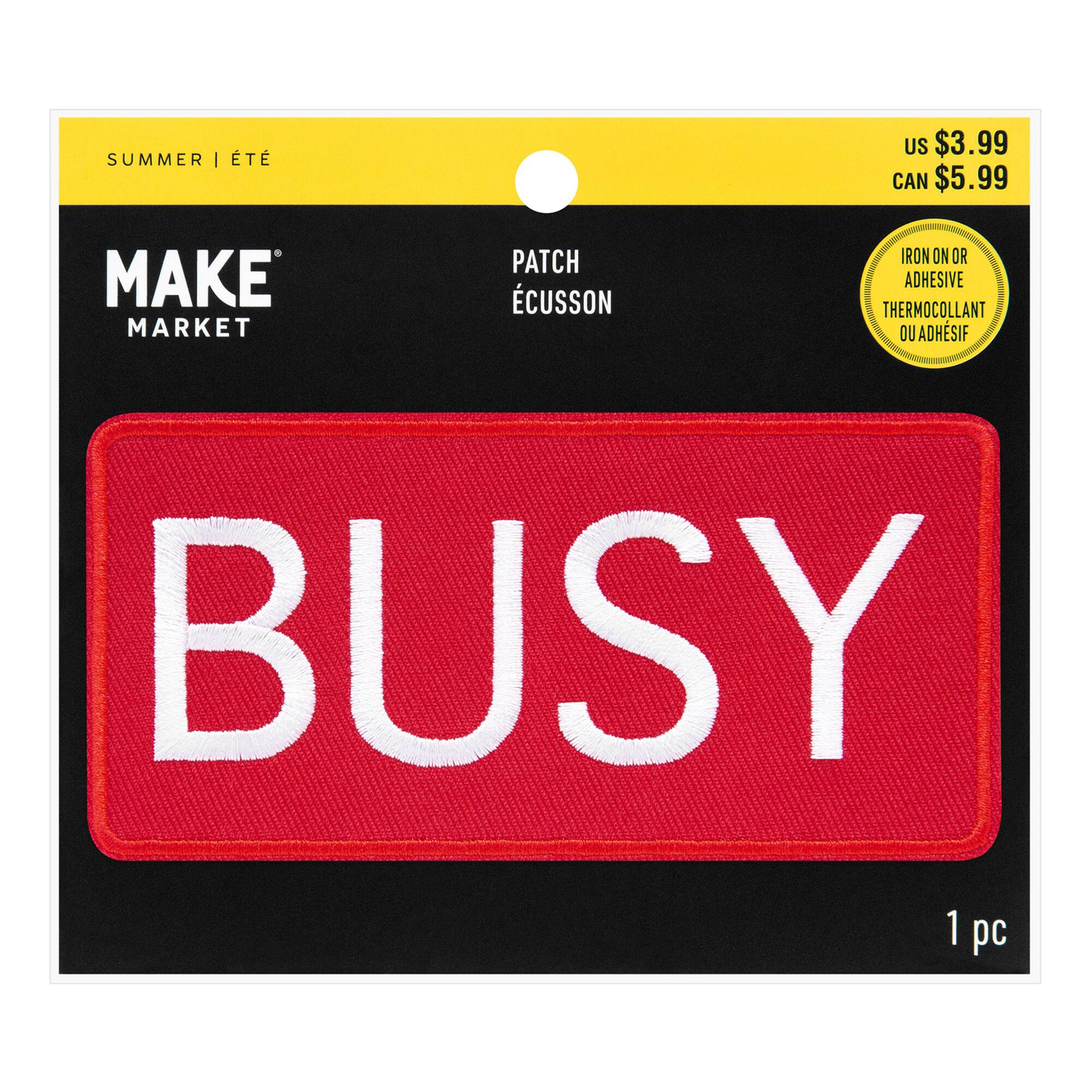 Summer Busy Iron-On & Adhesive Embroidered Patch by Make Market®